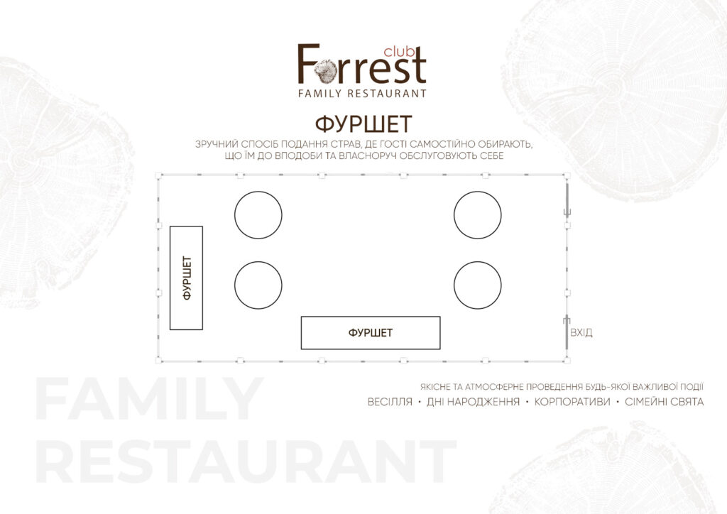 Фуршет на терасі Forrest Club