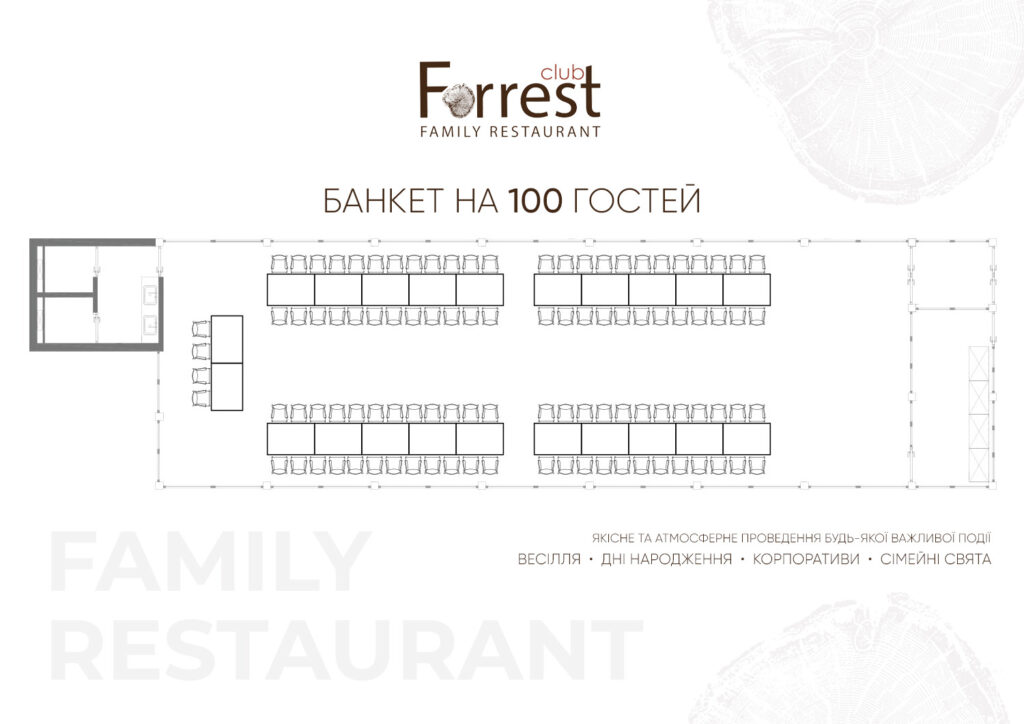 Банкет на 100 гостей